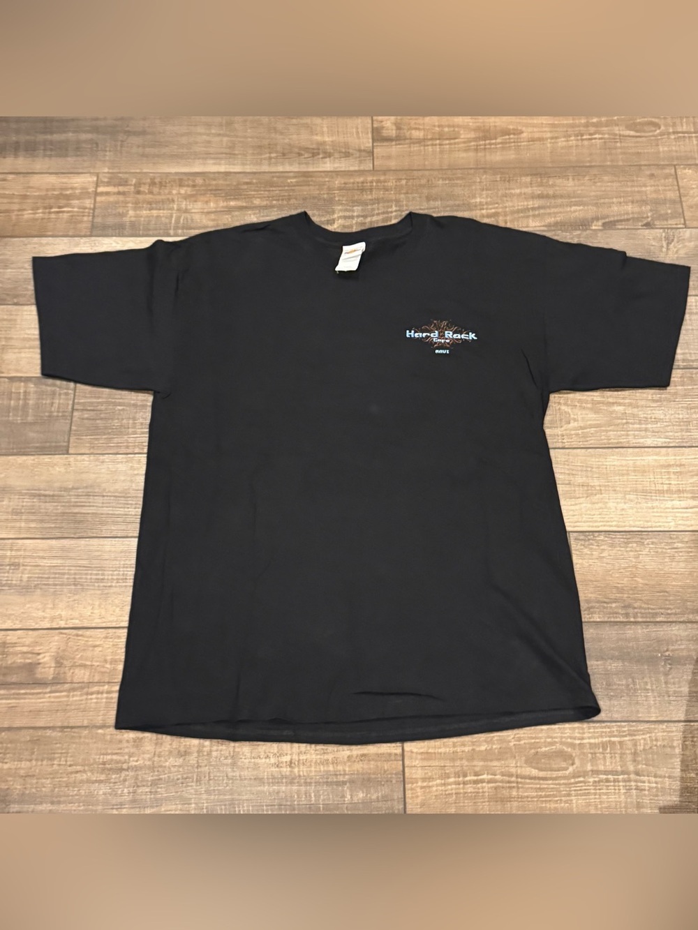 Vintage 90s Maui Hawaii Hard Rock Cafe Black T-Shirt Size XL Guitar Graphic